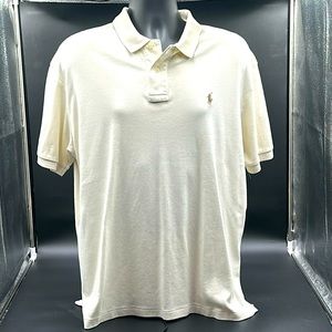 Polo by Ralph Lauren ultra soft cotton polo shirt. Size L. Men’s. Cream.
